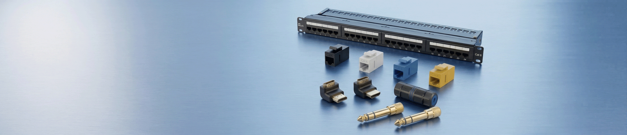 Network cabling products including data cables, patch panel, keystone jack, ethernet wall plate, and patch cable for efficient connectivity