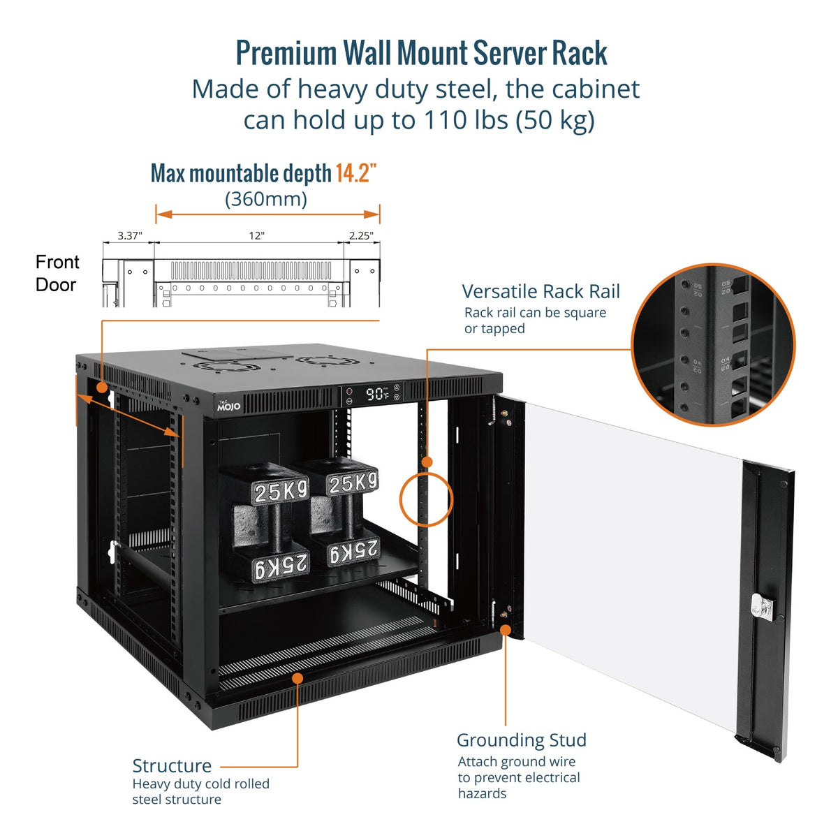 9u Rack At Home Examples 9U Wall Mount Rack Cabinet With Thermostat,Side Ventilation | Tecmojo