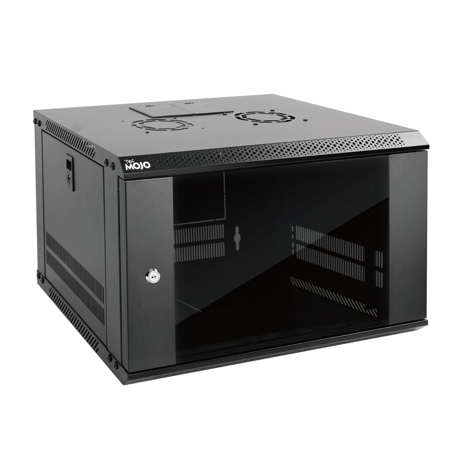 6U Server Rack Cabinet,450mm Depth,Glass Door | Tecmojo