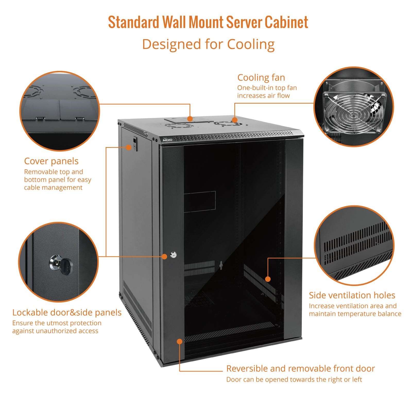 18U Server Rack Cabinet Easy To Assemble | Tecmojo