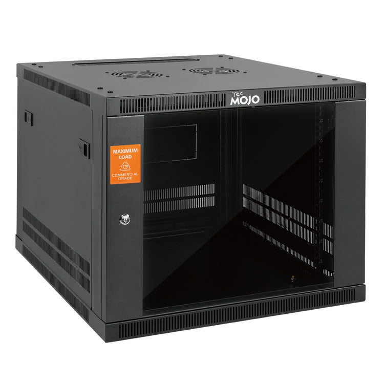 Tecmojo 9U 600mm Depth Glass Door Elite Wall Mount Cabinet( Flat Pack)