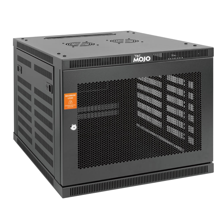 Tecmojo 9U 600mm Depth Mesh Door Elite Wall Mount Cabinet( Flat Pack)