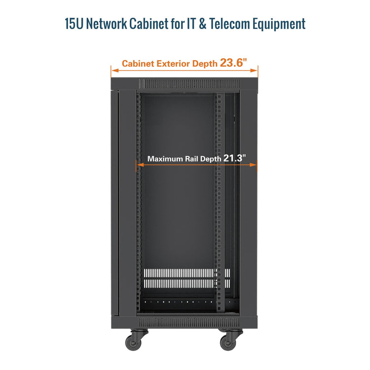 Tecmojo 15U 600mm Depth Mesh Door Elite Wall Mount Cabinet( Flat Pack)