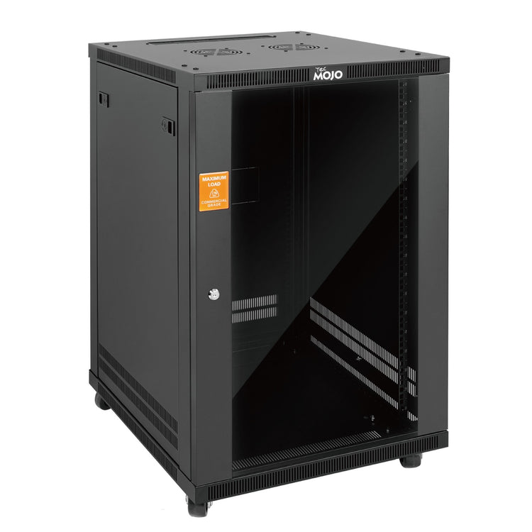 Tecmojo 18U 600mm Depth Glass Door Elite Wall Mount Cabinet( Flat Pack)