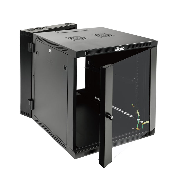 Tecmojo 12U 700mm Depth Hinged Back Glass Wall Mount Cabinet ( Swing out Series)