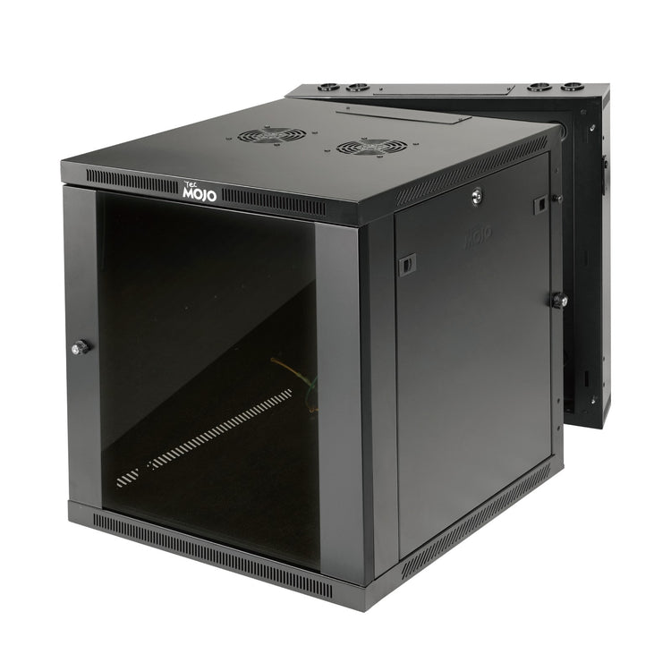 Tecmojo 12U 700mm Depth Hinged Back Glass Wall Mount Cabinet ( Swing out Series)