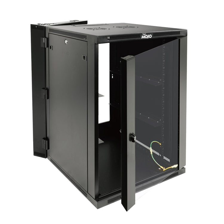 Tecmojo 18U 700mm Depth Hinged Back Glass Wall Mount Cabinet ( Swing out Series)