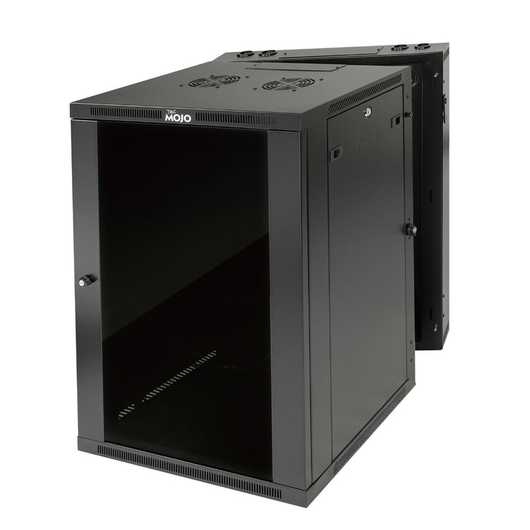 Tecmojo 18U 700mm Depth Hinged Back Glass Wall Mount Cabinet ( Swing out Series)