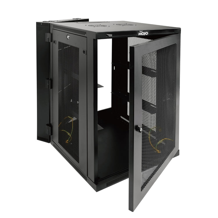 Tecmojo 18U 700mm Depth Hinged Back Perforated  Wall Mount Cabinet ( Swing out Series)