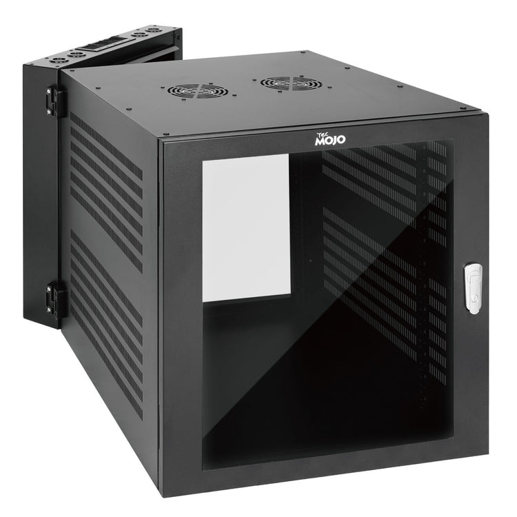Tecmojo 12U 700mm Depth Hinged Back Glass Wall Mount Cabinet ( Swing out Series)