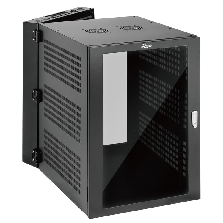 Tecmojo 18U 700mm Depth Hinged Back Glass Wall Mount Cabinet ( Swing out Series)