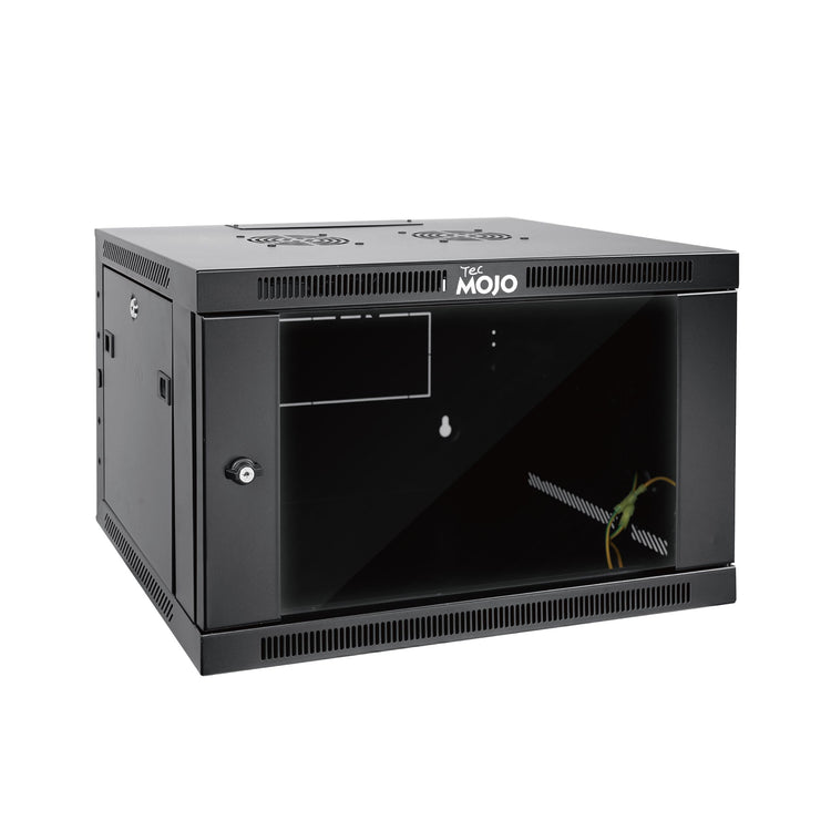 Tecmojo 6U 450mm Depth Glass Door Professional Wall Mount Cabinet( Fully Welded)