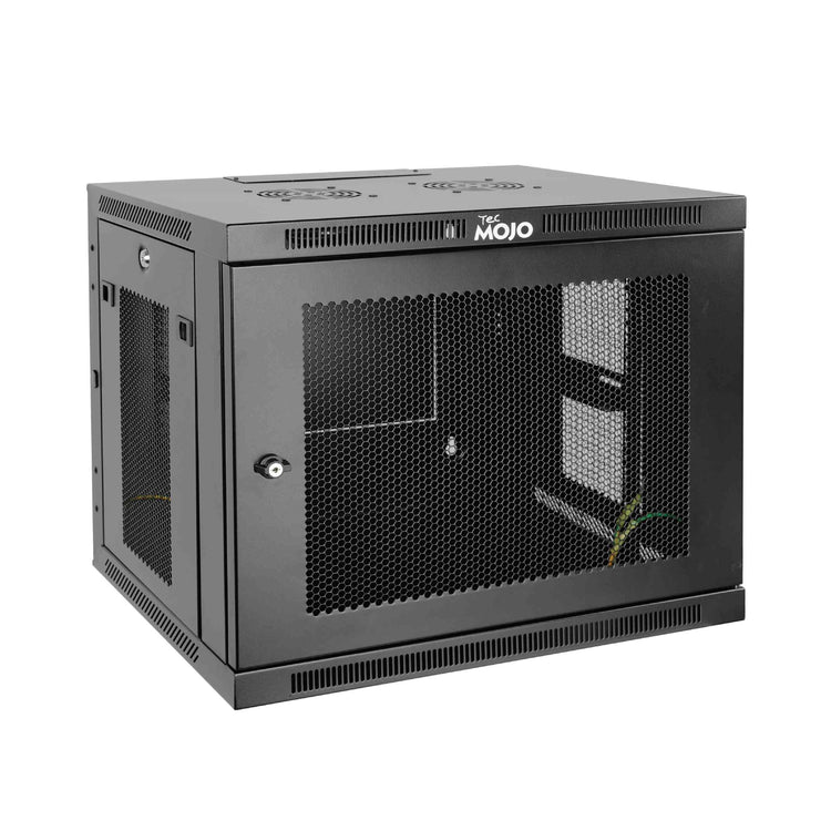 Tecmojo 9U 450mm Depth Mesh Door Professional Wall Mount Cabinet( Fully Welded)