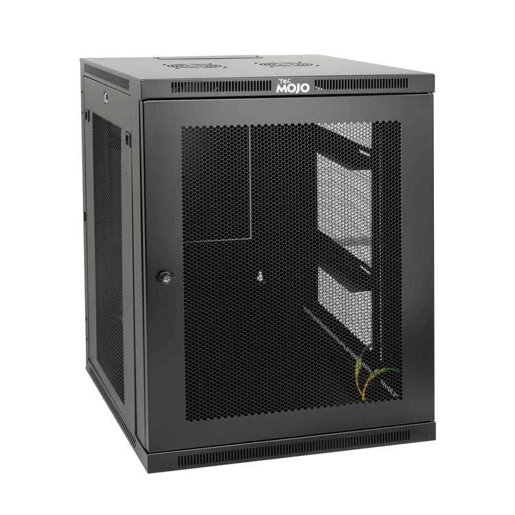 Tecmojo 15U 600mm Depth Mesh Door Professional Wall Mount Cabinet( Fully Welded)