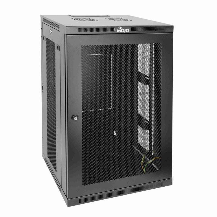 Tecmojo 18U 450mm Depth Mesh Door Professional Wall Mount Cabinet( Fully Welded)