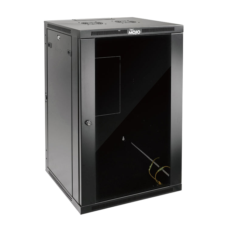 Tecmojo 18U 600mm Depth Glass Door Professional Wall Mount Cabinet( Fully Welded)
