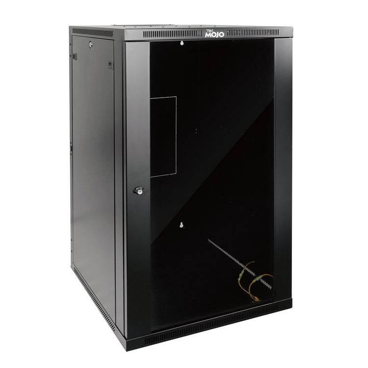 Tecmojo 22U 600mm Depth Glass Door Professional Wall Mount Cabinet( Fully Welded)
