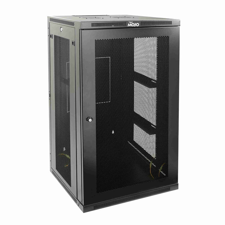 Tecmojo 22U 600mm Depth Mesh Door Professional Wall Mount Cabinet( Fully Welded)