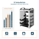 Tecmojo Mini Rack Project Tecmojo 9U Network Rack Mini Server Rack with 2 Side Translucent Panel