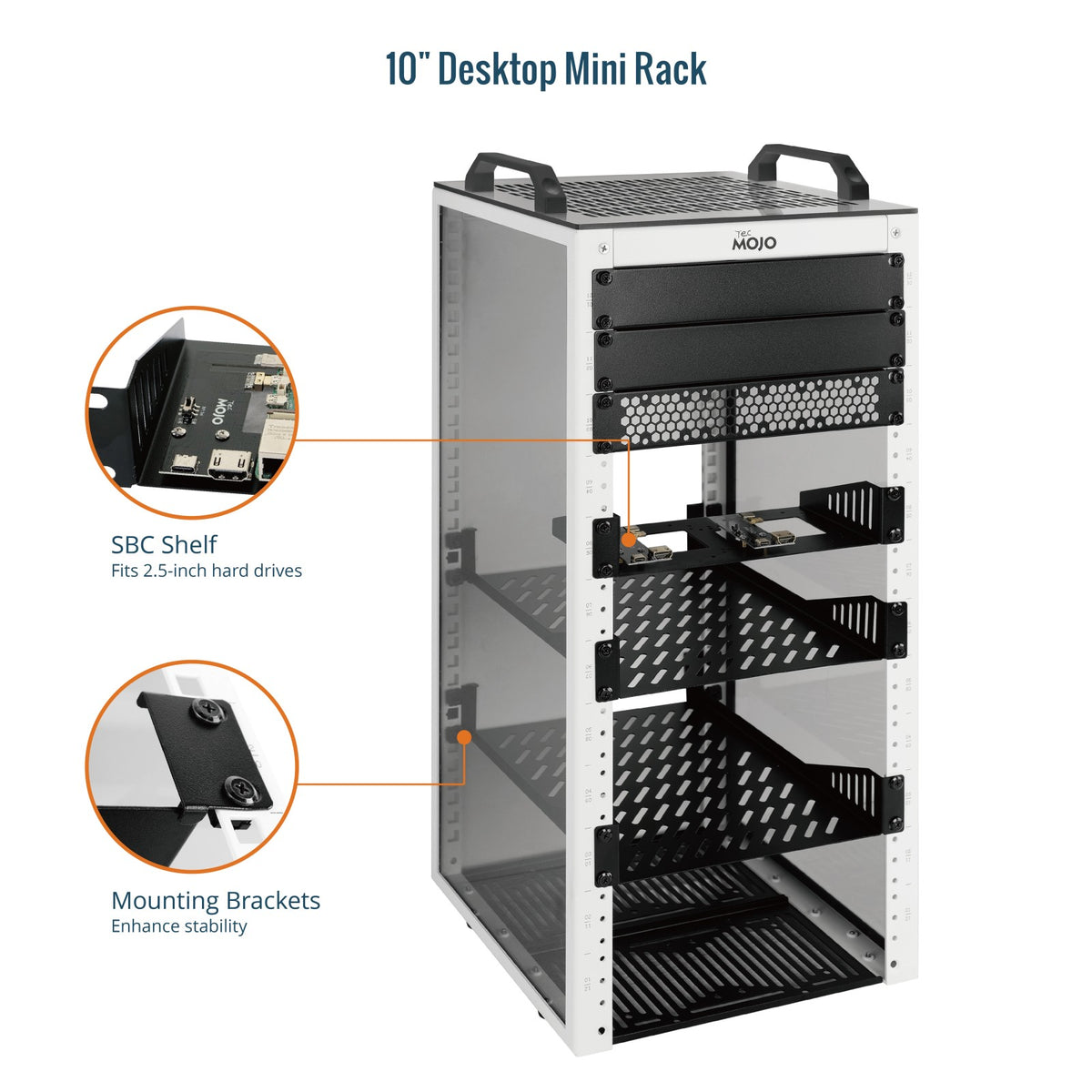 Tecmojo 12U Network Rack Mini Server Rack with 2 Side Translucent Pane