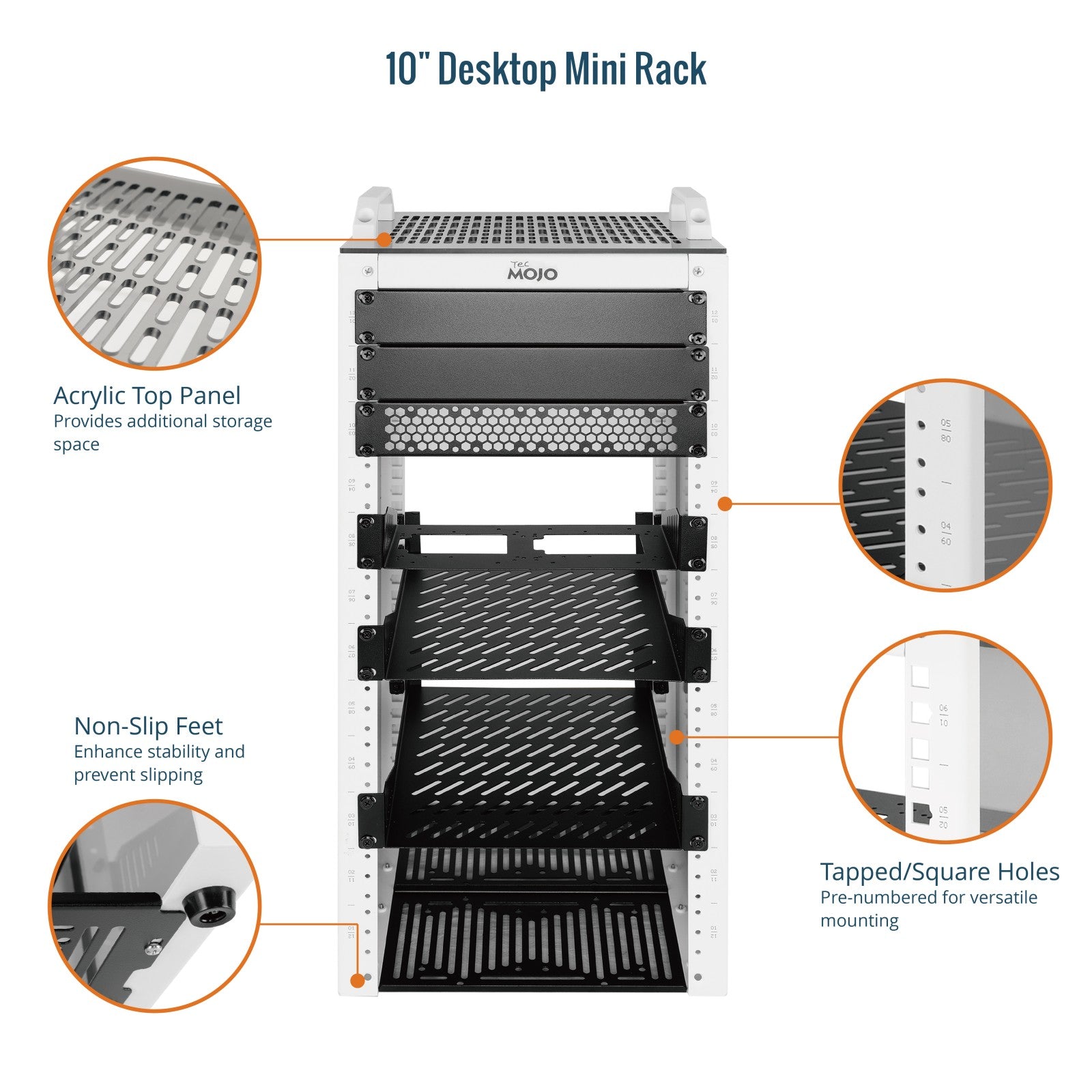 Tecmojo 12U Network Rack Mini Server Rack with 2 Side Translucent Pane