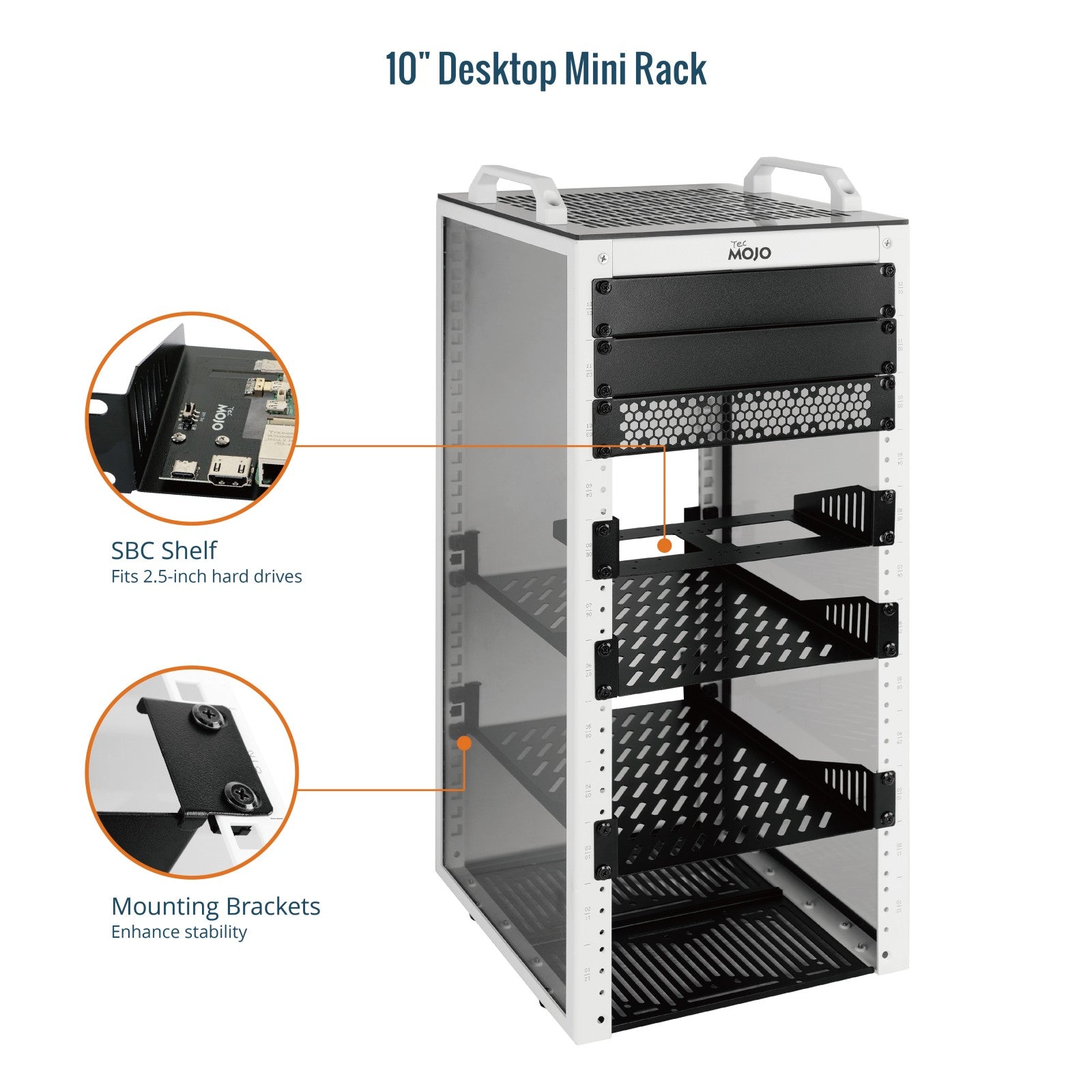 Tecmojo 12U Network Rack Mini Server Rack with 2 Side Translucent Pane