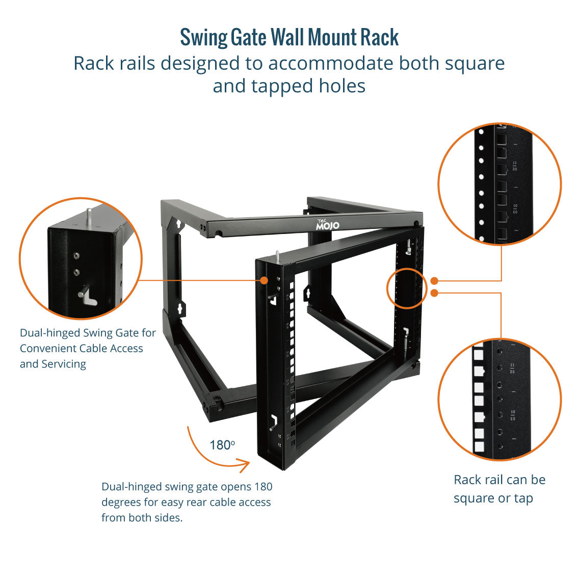 Gate Server 6U Wall Mount Server Rack,Swing Gate,18