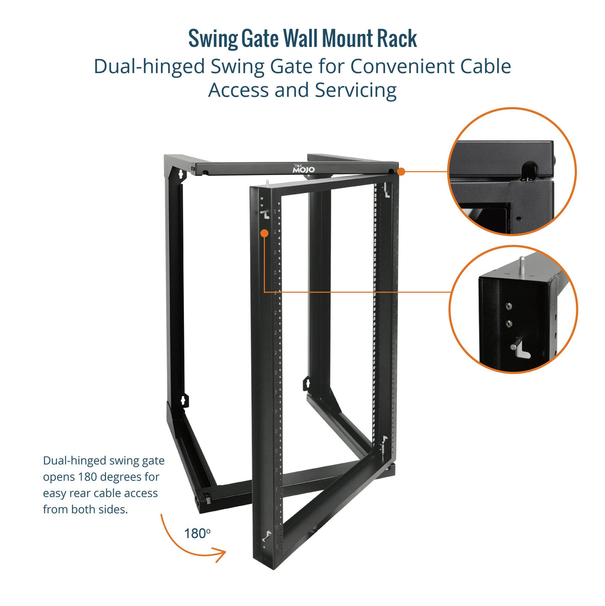 Server Gates Rack Lock Systems 18U Swing Gate Wall Rack 18