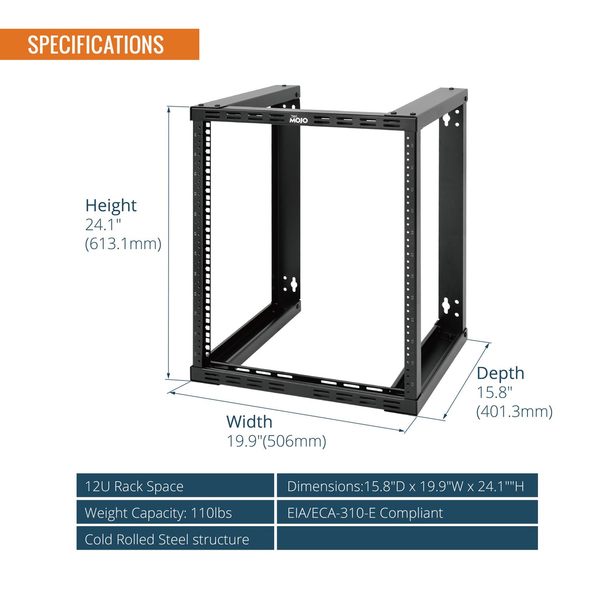 12u Rack Depth 12U Wall Mount Rack 15.8