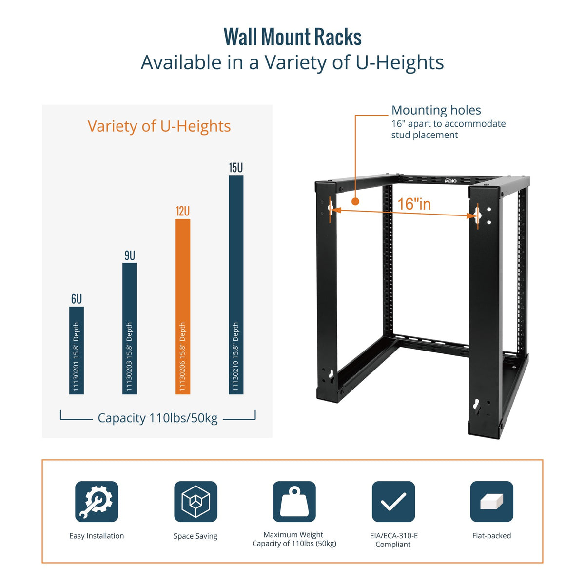 12u Rack Depth 12U Wall Mount Rack 15.8