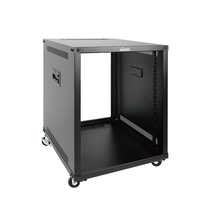 Tecmojo 12U Portable Rolling Network Rack  4-Post Open Frame Server Rack with Wheels