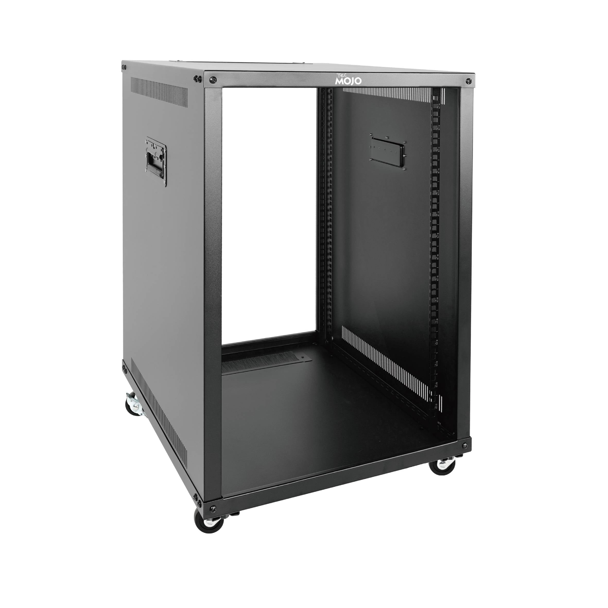 Tecmojo 15U Portable Rolling Network Rack 4-Post Open Frame Server Rac