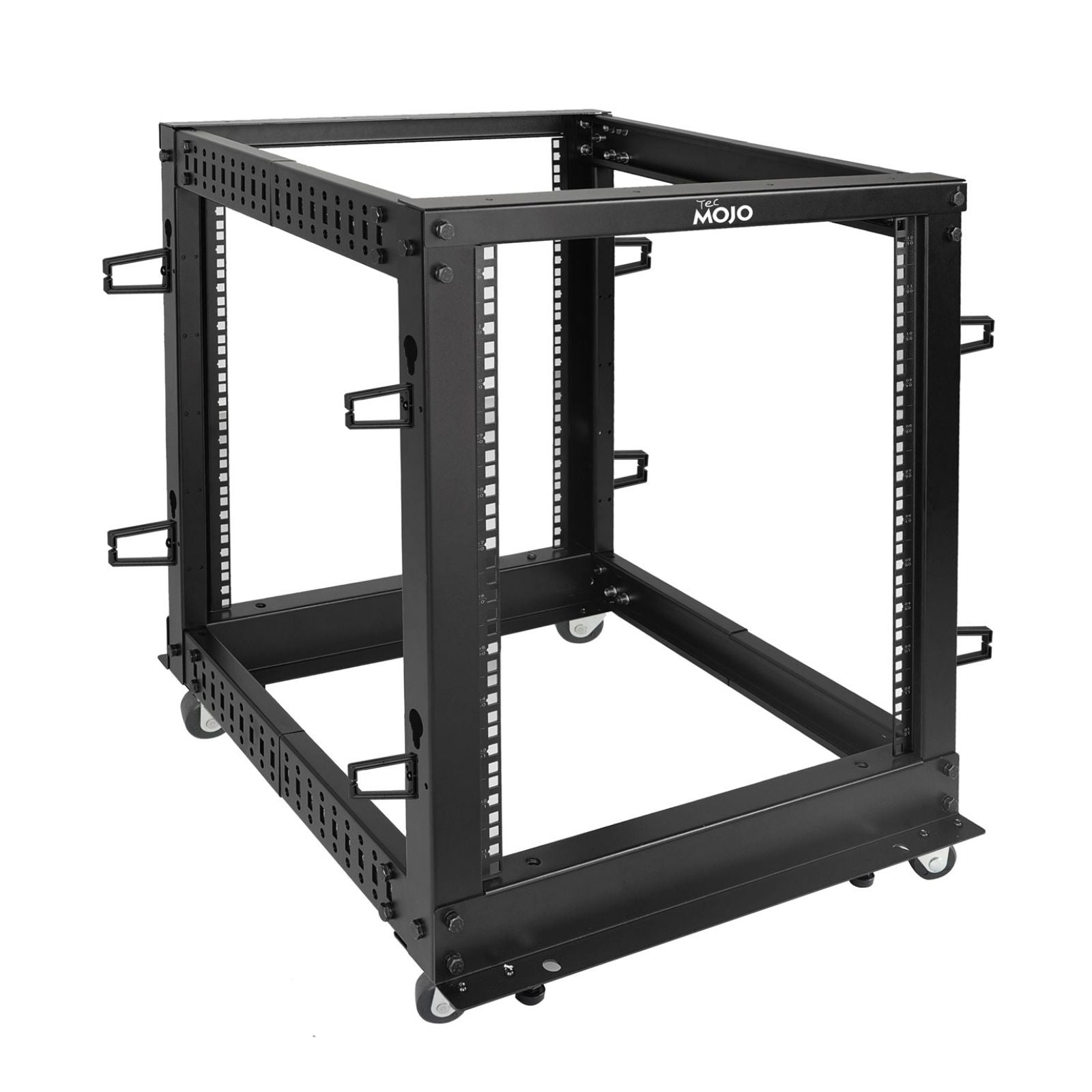 Tecmojo 12U 4-Post Adjustable Depth 22-40in Open Frame Server Rack wit