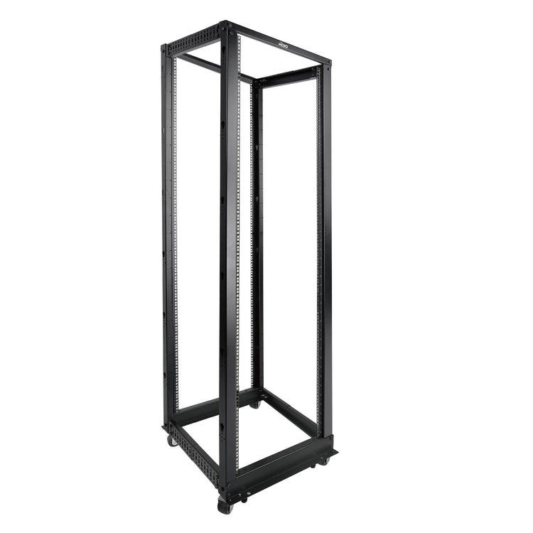 Tecmojo 42U 4-Post Adjustable Depth 22-40in Open Frame Server Rack with Casters