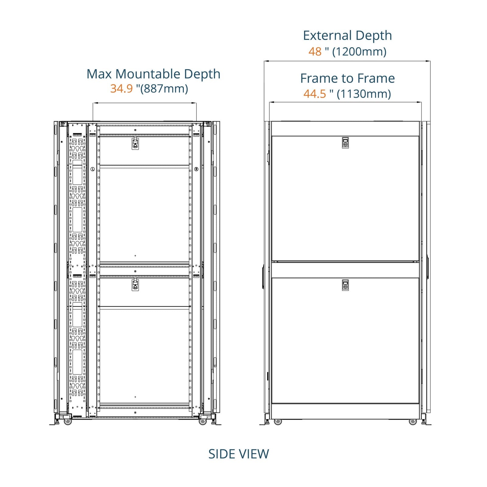 42U Server Rack Cabinet, Excellent Ventilation | Tecmojo