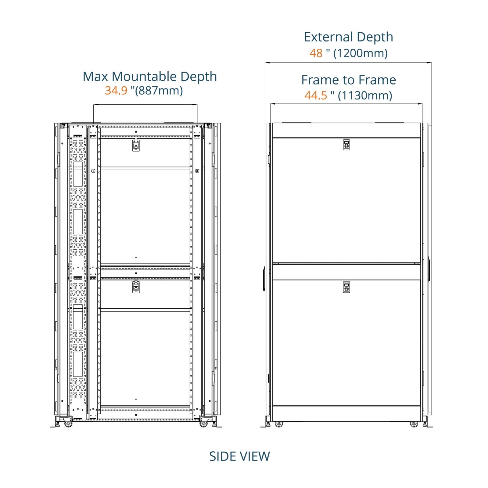 45U Server Rack Cabinet,Excellent Ventilation | Tecmojo