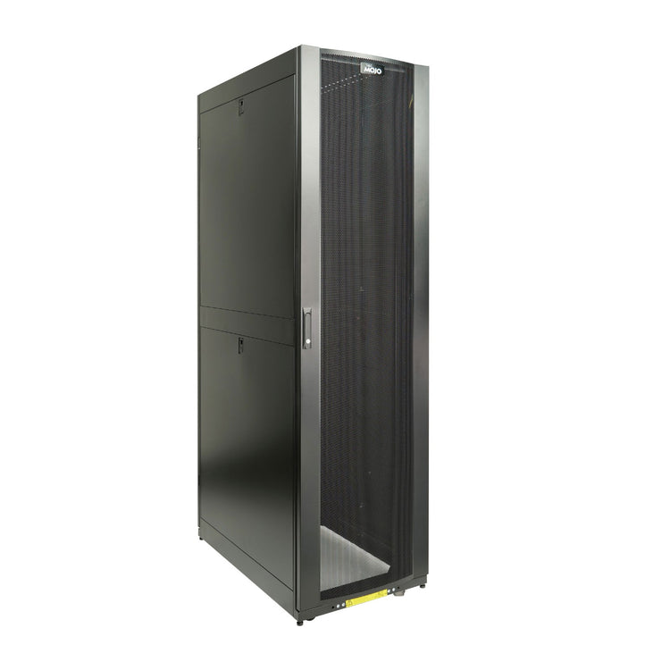 Tecmojo 48U Assembled 48inch Depth Black Server Cabinet with Casters-3000lbs Weight Capacity