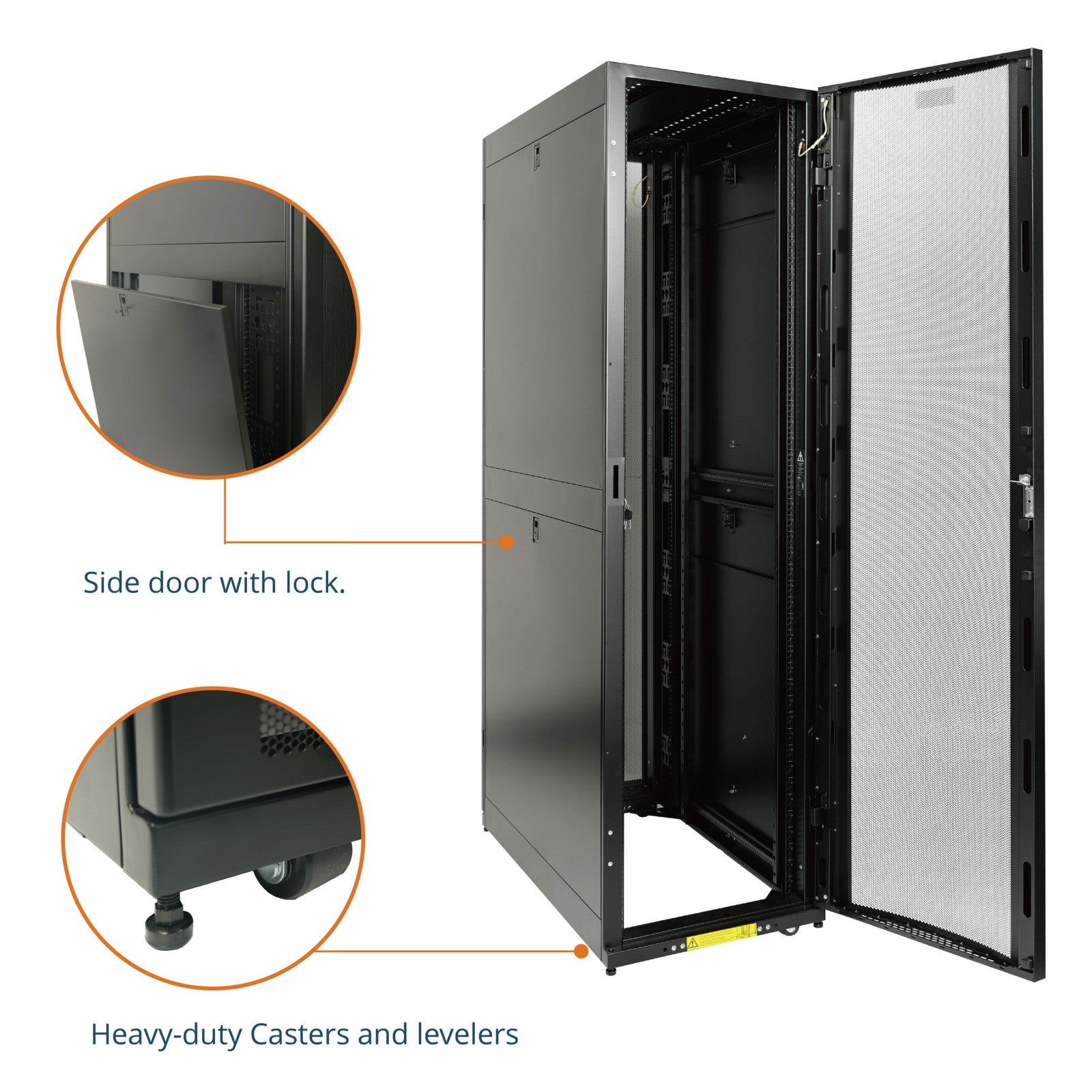 48U Server Rack Cabinet, Rugged Construction | Tecmojo