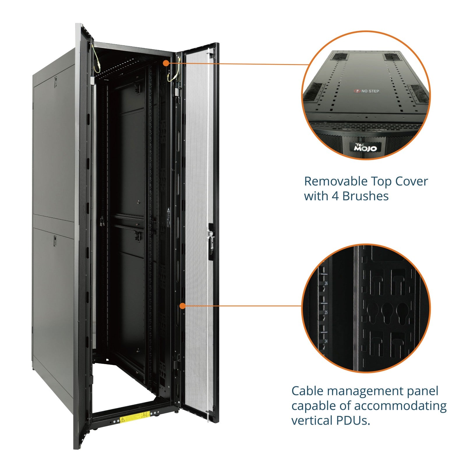 Server Rack 48 48U Server Rack Cabinet,Excellent Ventilation | Tecmojo