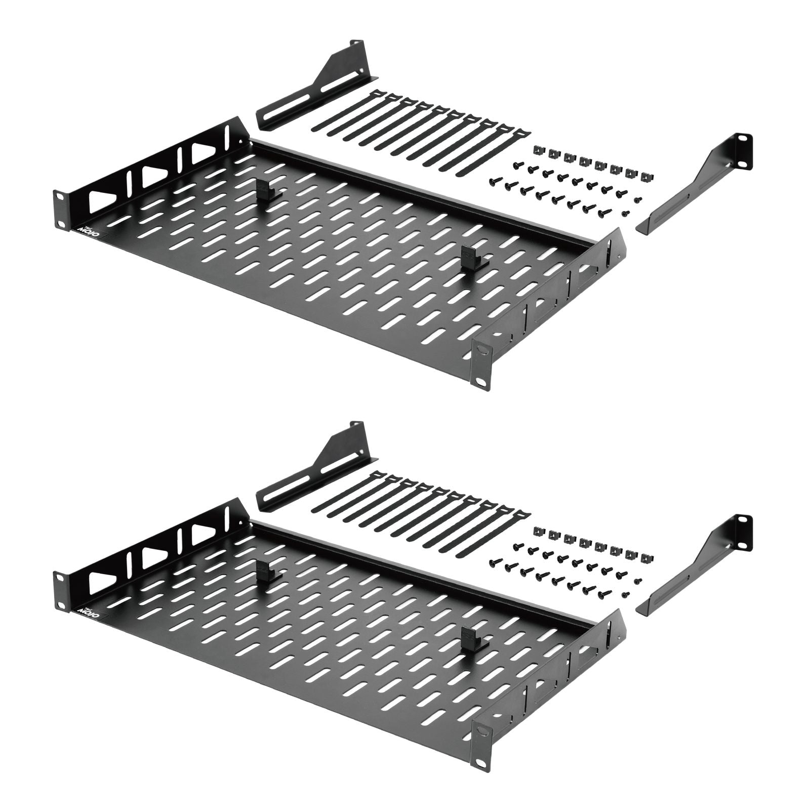 10 Inch Depth Rack Tecmojo 1U 10 inch Depth Rack Shelf with Anti-Slip Stops for 19 inch E