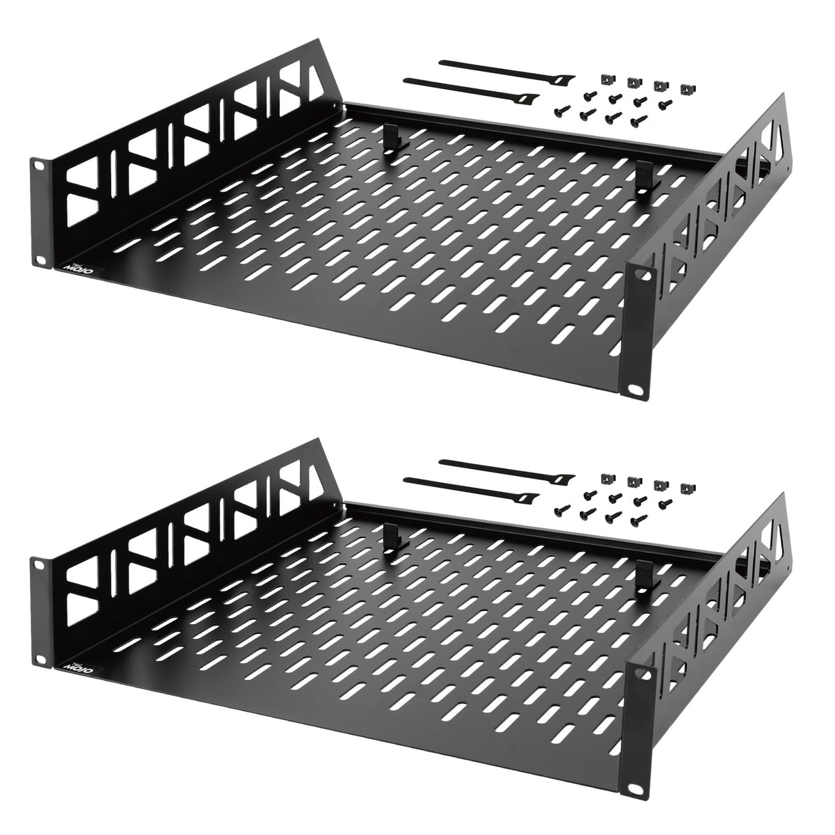 14x16 Inch Rack Tecmojo 2U 16 inch Depth Rack Shelf with Anti-Slip Stops for 19 inch E