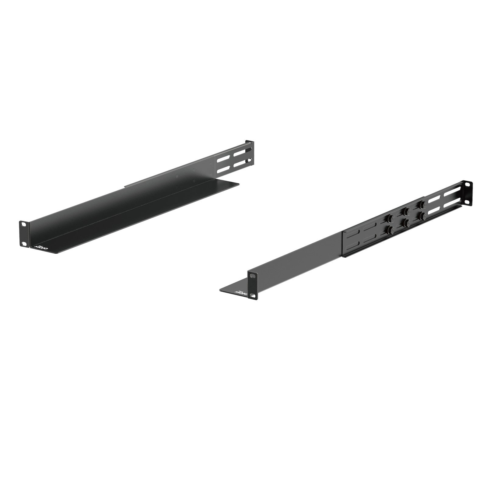 1U 4-Post Server Rack Rail Shelf Adjustable 20.9–32 Inch Half Support ...