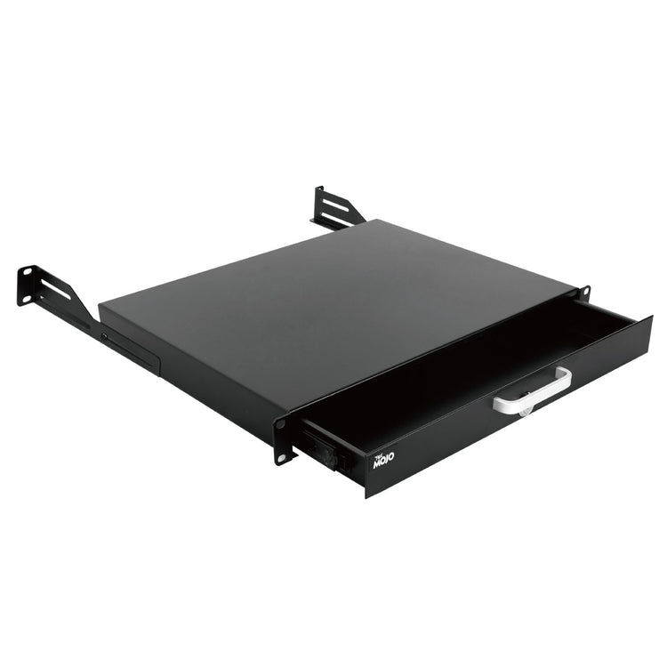 Tecmojo 1U Rack Drawer with Cable Management Holes for 19 inch Equipment-44lbs Weight Capacity