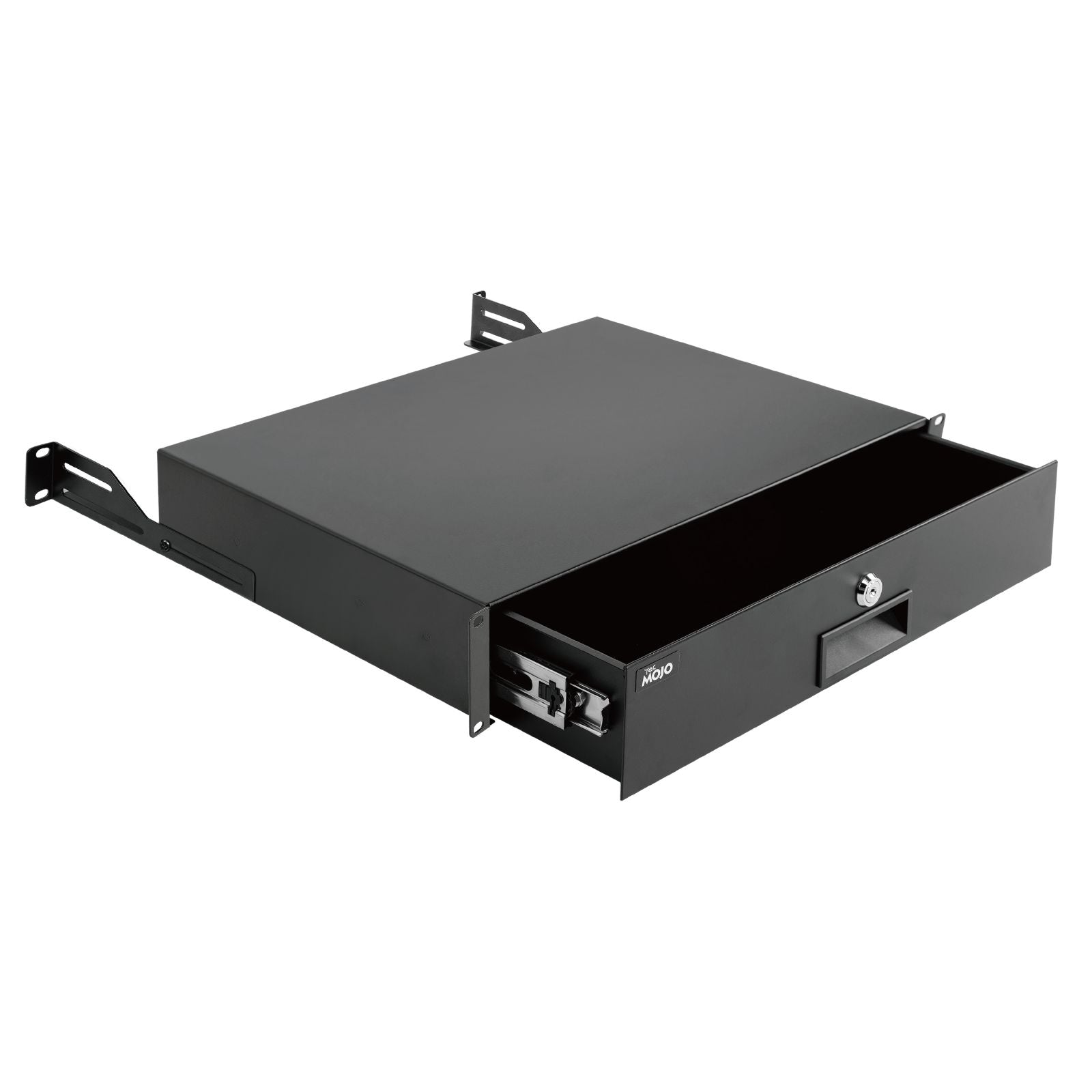 Tecmojo 2U Rack Drawer with Cable Management Holes for 19 inch Equipme