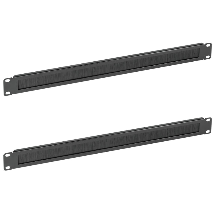 Tecmojo 1U Rack Mount Cable Management Panel with Brush for 19 inch Equipment（2pack)