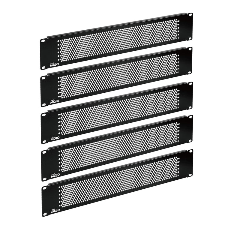 Tecmojo 2U Blank Panel,Rack Mount Plate for 19inch Server Rack,Network Rack,Enclosures and Cabinets,Vented,Black(5 Pack)