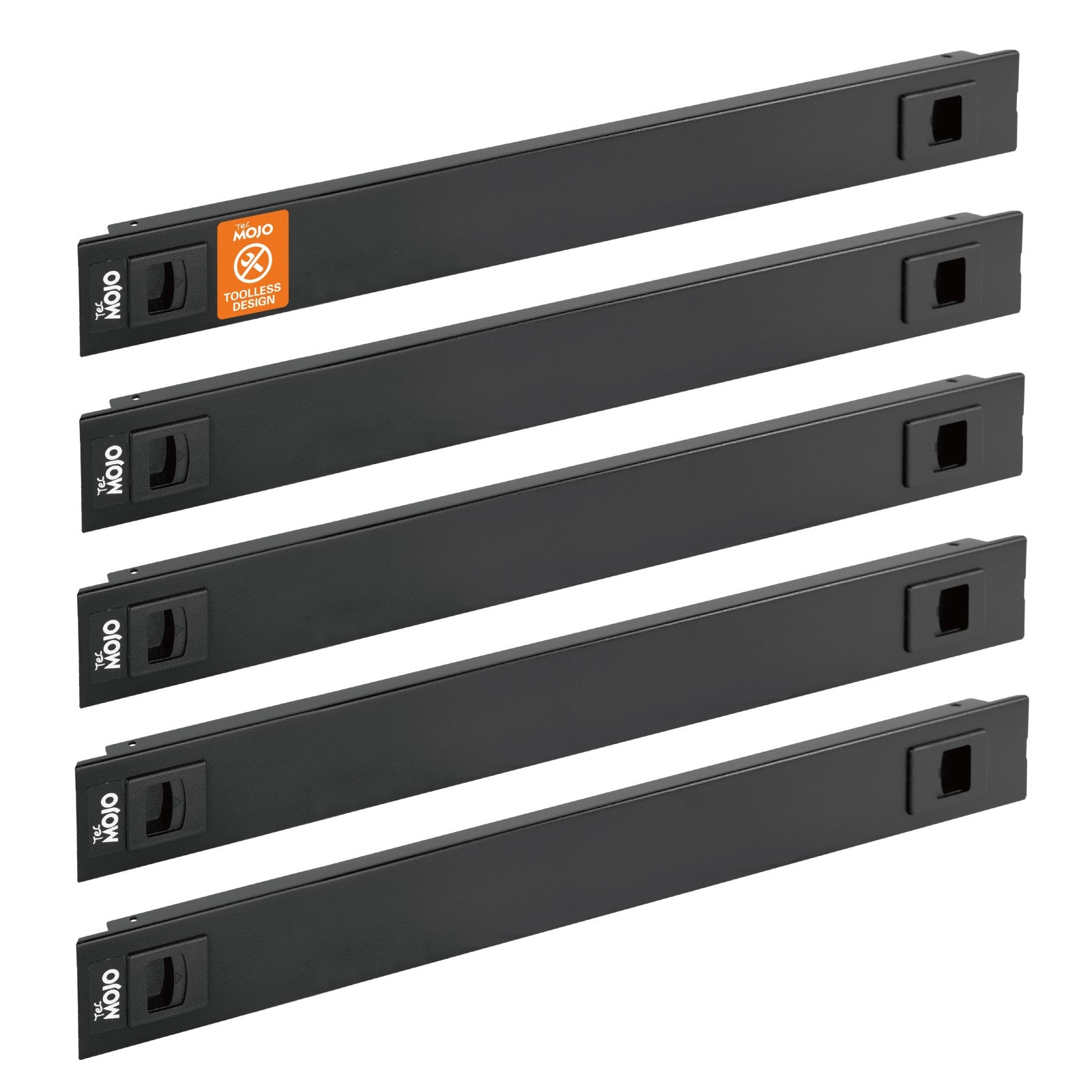 Tecmojo 1U Toolless Mounting Cold Rolled Steel Rack Blank Panel for 19