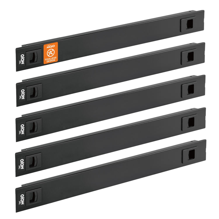 Tecmojo 1U Toolless Mounting Cold Rolled Steel Rack Blank Panel for 19 inch Equipment（5 Pack)