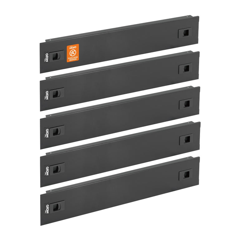 Tecmojo 2U Toolless Mounting Cold Rolled Steel Rack Blank Panel for 19 inch Equipment（5 Pack)