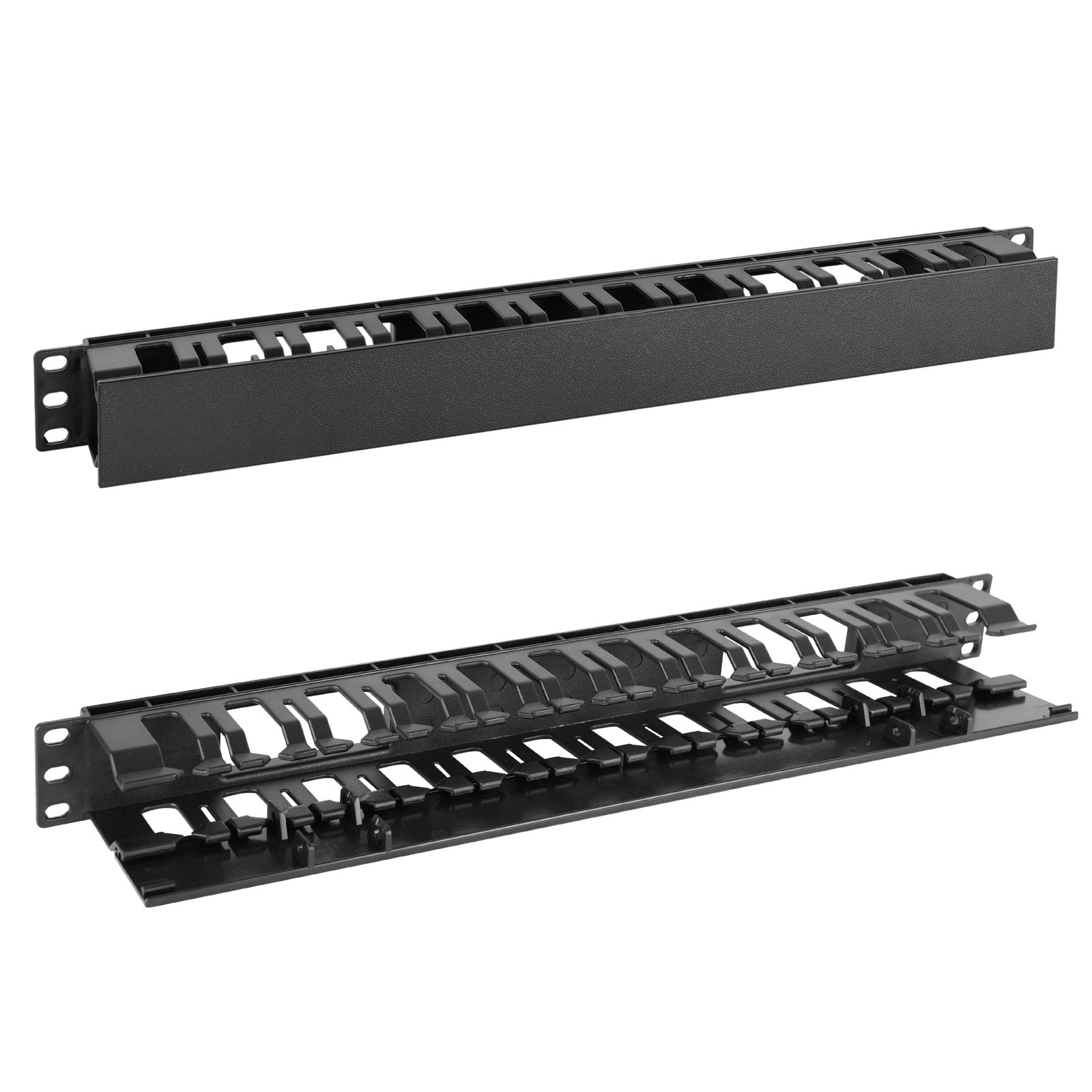 Tecmojo 1U 12 Slots 2.6“ Depth Plastic Rack Horizontal Cable Managemen